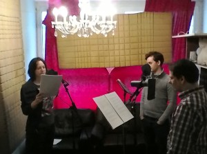 Barbara (Barbara), Johannes (Ian) und Norbert (Doctor). Der Kronleuchter ist immer noch da!